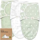 KeaBabies 3-Pack Organic Baby Swaddles for Newborns, Infant (Bunnies, 0-3M)