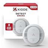 Kidde Smoke Detector, 10-Year Battery Powered, with LED Status Lights, 85 dB Alarm, 5-inches, 20SD10, 1 Pack