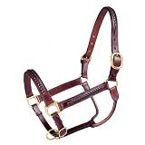 Tough 1 Royal King Braided Leather Halter, Brown , Horse