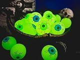 GiftExpress 24ct 1.3" Extra Large Glow in the Dark Eyeballs Bouncy Balls