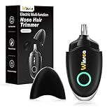 Winsea Ear and Nose Hair Trimmer for Men and Women – Travel Trimmer, High-Precision Nose Shaver, USB Rechargeable, Waterproof, Safe & Quiet Operation, Portable Ear Hair Remover Design (Black)