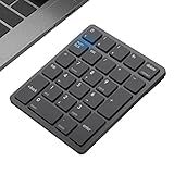 havit Bluetooth Number Pad Wireless Numeric Keypad Numpad 26 Keys Portable Mini Financial Accounting Rechargeable Numeric Pad for Windows Laptop Desktop, PC, Notebook (Black)