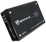 Rockville Atom 8B 3500W Peak/880W RMS 8-Channel Marine Amplifier, Bluetooth with Auto Pairing, Adjustable Crossover, Voltage Display, Compact Corrosion-Resistant Design for Boats and Yachts