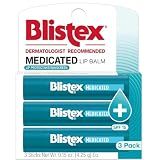 Blistex Medicated Lip Balm SPF 15, 24 Hr Moisture, 0.15 oz, 3 Count