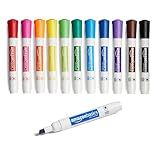 Amazon Basics Dry Erase Markers For Whiteboards, Chisel Tip, Low-Odor, Assorted Colors, Pack of 12