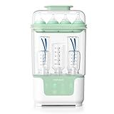Momcozy Bottle Sterilizer and Dryer, Modular Nesting Space Saving Design, 6 Bottles Capacity, 4 in 1 Compact Sterilizer for Baby Bottles, Breast Pump Parts & Newborn Essentials, Drying Rack Included
