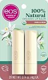 eos 100% Natural & Organic Lip Balm Sticks - Vanilla Bean, All Natural Lip Balm, All-Day Moisture, Dermatologist Recommended, 0.14 oz, 2-Pack
