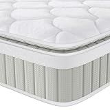 Vesgantti 12 Inch Twin Mattress, Pillow Top Twin Hybrid Mattress in a Box, Optimized Memory Foam with Individually Pocket Springs, Pressure Relief & Cool Sleep, Plush Comfort & Fiberglass Free
