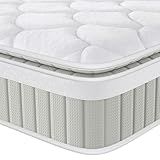 Vesgantti 12 Inch Queen Mattress, Queen Pillow Top Mattress in a Box, Optimized Memory Foam and Individually Pocket Springs, Pressure Relief & Motion Isolation, Plush Comfort & Fiberglass Free