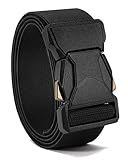 CHAOREN Stretch Tactical Belt Men - 1.5" Nylon Work Belt for Military EDC - Quick Release for Utility EMT Hiking