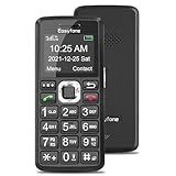 Easyfone T200 4G Unlocked Feature Cell Phone, Easy-to-Use Clear Sound Basic Dumb Mobile Phone with FM Radio, Flashlight, Bluetooth, Expandable Memory, Mini-Games, No Internet & No Camera (Black)