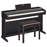 Yamaha Arius, 88-Key Weighted Action Digital Aspiring Musicians, CFX Concert Grand Piano Voice, 3-Pedal Unit, Bench Included, Classic Upright Design, Dark Rosewood (YDP145R)