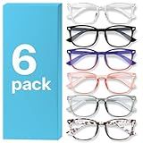 MIGSIR 6 Pack Blue Light Blocking Glasses for Women Men – Stylish Computer & Gaming Glasses, Fashion Square Frame Eyewear