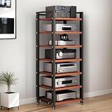 7-Tier Heavy Duty Audio Component Rack, 140cm Tall - Hifi Amplifier Rack