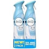 Febreze Air Mist, Air Freshener Spray, Odor Fighting Room Spray, Deodorizer for Home Bathroom Kitchen Office Apartment Dorm Room Classroom, Linen & Sky Scent, 8.1oz (Pack of 2)
