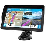 GPS Navigator for Car Truck RV, 9 inch Touch Screen Latest 2025 Map, Real Voice Spoken Turn-by-Turn Direction Reminding Navigation System, Vehicle GPS with Speed and Red Light Warning (1 Bracket)