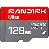 SANDISK 128GB Ultra microSD Card + Adapter, Up to 195MB/s Read Speeds
