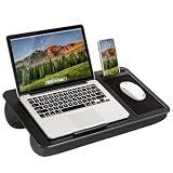 LAPGEAR Home Office Lap Desk – Black Carbon, Fits 15.6” Laptops