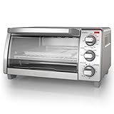 BLACK+DECKER 4-Slice Toaster Oven with Natural Convection, Stainless Steel, TO1760SS (TO1760SST-1)