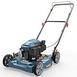 SENIX 144 cc Gas Lawn Mower, 20 inch 4-Cycle Push Mower, Side Discharge, 5 Position Cutting Height Adjustment, Low Noise & Fuel-Efficient for Lawn, Yard and Garden (LSPG-L5)