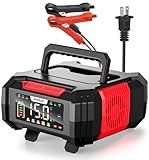 NEXPEAK 15A Battery Charger, Trickle Charger 12V/24V Car Battery Charger 9-Stage Smart LiFePO4 Charger Battery Maintainer w/Overcharge Protection Pulse Repair for Car Truck Motorcycle Lawn Mower