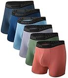 BAMBOO COOL Breathable Men's Underwear Modern Multipack Comfortsoft Moisture-Wicking Boxer Briefs 6 Pack L