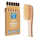 GENKENT Bamboo Toothbrushes 12 Pack BPA Free Soft Bristles Toothbrush
