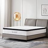 QEMNX 12 Inch King Hybrid Mattress, Memory Foam and Spring Construction, with Edge Support, Motion Isolation & Pressure Relief, Breathable & Eco-Friendly, Easy Setup