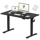 FLEXISPOT EN1 One-Piece Standing Desk, 48"x24" Seamless Desktop Electric Height Adjustable for Home Office, Study Rooms & Multi-Device Workstations, Black