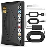 2025 TV Antenna Indoor Antenna for Smart TV, 2200+ Miles Long Range Reception tv Antenna with Amplifier Signal Booster for Local Channels, Clear Reception for 4K 1080p HD