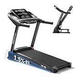 YPOO Treadmills for Home with Incline, Auto Foldable Running Treadmills, 8.0 MPH Walking Pad Treadmill with Bluetooth, 300 lbs Weight Capacity Quiet