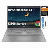 HP Chromebook 14 Laptop, Intel 4-Core Celeron N4120, 4GB RAM, 128GB Storage