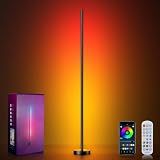 OIYN Smart RGBICW LED Corner Floor Lamp - 16 Million DIY Colors, 68+ Scenes, Music Sync, App & Remote Control, Color-Changing Ambient Lighting for Living Rooms, Bedrooms, and Gaming Rooms
