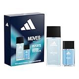 adidas Moves for Him Giftset,1 fl oz EDT + 2.5 fl oz Body Fragrance, Notes of Green Apple, Cedarwood, Musk, Men's Fragrance, Long Lasting, Sporty Fragrance, Travel Size