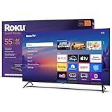 Roku Smart TV 2025 – 55-Inch Select Series, 4K HDR TV – Roku TV with Enhanced Voice Remote – Flat Screen LED Television with Wi-Fi for Streaming Live Local News, Sports, Family Entertainment