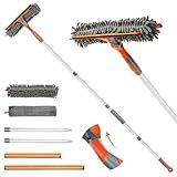 Eazer 89'' Squeegee Window Cleaner 2 in 1 Rotatable Window Cleaning Tool Kit with Extension Pole, Window Washing Equipment with Bendable Head for Indoor/Outdoor Window and Car Glass