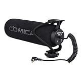 COMICA CVM-V30 LITE Video Microphone,Super-Cardioid Condenser On-Camera Shotgun Microphone for Canon Nikon Sony Panasonic DSLR Cameras,Mic for iPhone Android Smartphone with 3.5mm Jack(Black)