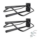 HDYEGY 2 Pack Saddle Rack with Pad Bar,Heavy Duty Wall Mounted Saddle Stand Saddle Pad Rack for English Western Saddles Horses Blanket,Black