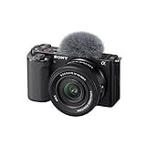 Sony Alpha ZV-E10 - APS-C Interchangeable Lens Mirrorless Vlog Camera Kit - Black, ZVE10KB