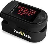 Zacurate 500 Series Fingertip Pulse Oximeter Blood Oxygen Saturation Monitor with Silicon Cover, Batteries and Lanyard (Royal Black)
