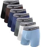 BAMBOO COOL Men's Cooling Underwear Ultra Soft Breathable Boxer Briefs Pack
