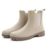 Fubotao Women’s Short Rain Boots Waterproof Chelsea Rain Boots For Ladies