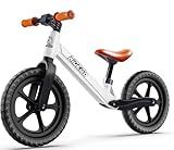 Ridego 12 Inch Balance Bike for Kids 2-4 Year Old, Lightweight Kids Bike with Adjustable Seat, Push Bicycle with Air Rubber Tires, Ride-on Toys Birthday Gift