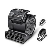 Vacmaster AM201R 3 Speed Floor Fan, 156W 550 CFM Air Mover, Utility Blower Fan, Carpet Dryer for Drying, Cooling & Circulation