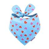 LunaMarie - Luxury Pet Birthday Bandanas -Premium & Silky Poly Fabric | 100% Handmade | Custom Shape Dual Layered (Rebel, Medium) (LoviePop, Small)