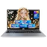 NIMO 15.6 IPS-FHD-Laptop, 16GB RAM 1TB SSD Intel Pentium Quad Core N100, Backlit Keyboard Fingerprint (Beat to i3-1115G4 Up to 3.4GHz) Computer for Student-Home WiFi 6 BT5.2 Win 11