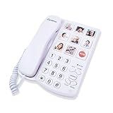 Excelltel Big Button Phone for Seniors, Corded Landline Telephone with Handsfree Function and 9 Groups of Memory, One-Touch Dialling,Suitable People with Vision Disorders/Hearing Damage (EX-LD-858HF)