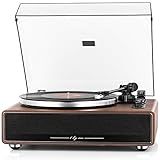 1 BY ONE High Fidelity Belt Drive Turntable with Built-in Speakers