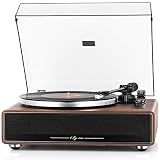 1 BY ONE High Fidelity Belt Drive Turntable with Built-in Speakers