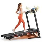 Ternewby 15% Auto Incline Treadmill, Foldable Treadmills for Home, Bluetooth Speakers, App Control, Pulse Handles, 3.5HP, 400 lb Capacity